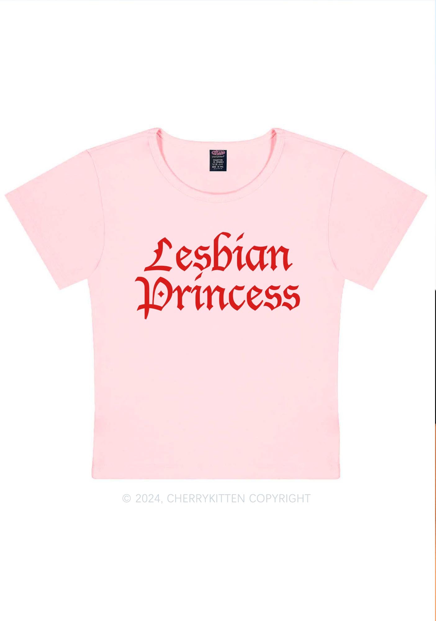 Lesbian Princess Y2K Baby Tee Cherrykitten