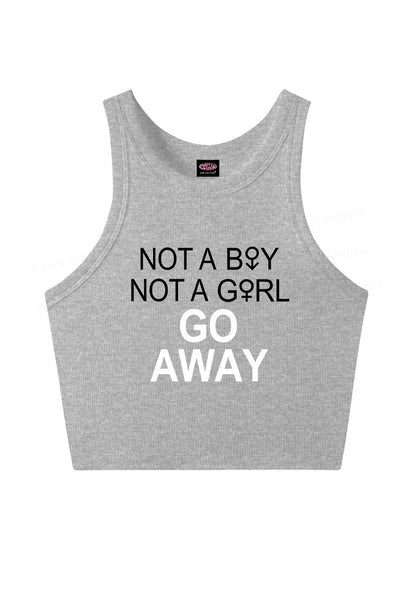 Go Away Pride Y2K Crop Tank Top Cherrykitten
