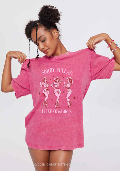 Soppy Fellas I Like Cowgirls Y2K Shirts Washed Tee Cherrykitten