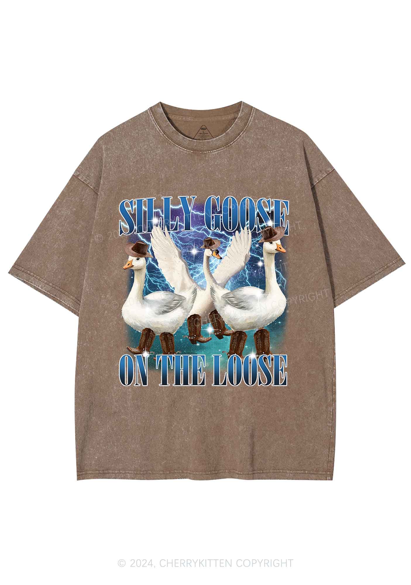 Cowboy Goose Y2K Washed Tee Cherrykitten