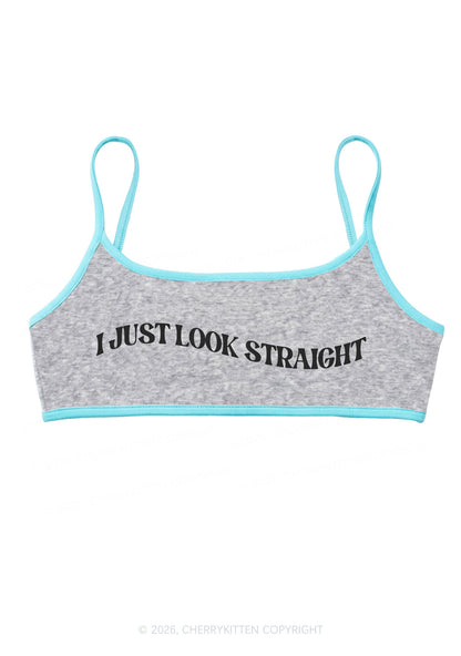 I Just Look Straight Pride Y2K Super Crop Cami Cherrykitten