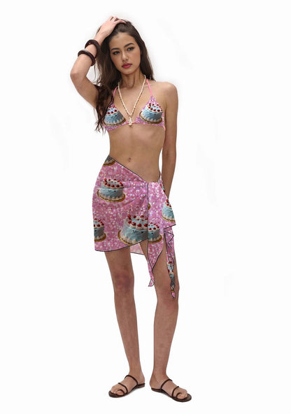 Cherry Cake Y2K Print Bikini Set Cherrykitten