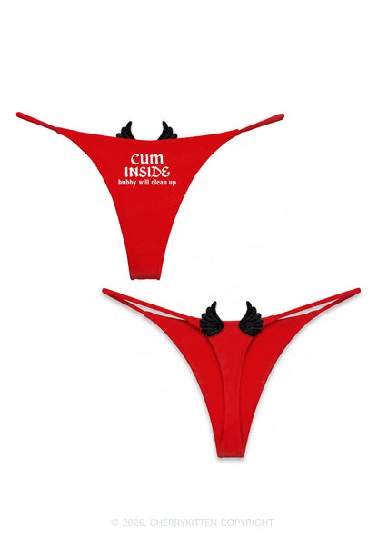 Cxm Inside Y2K Goth Angel Wings Bikini String Thong Cherrykitten
