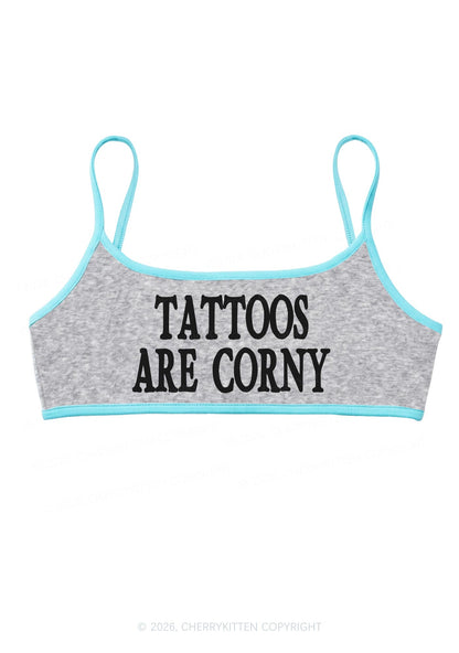 Tattoos Are Corny Y2K Super Crop Cami Cherrykitten