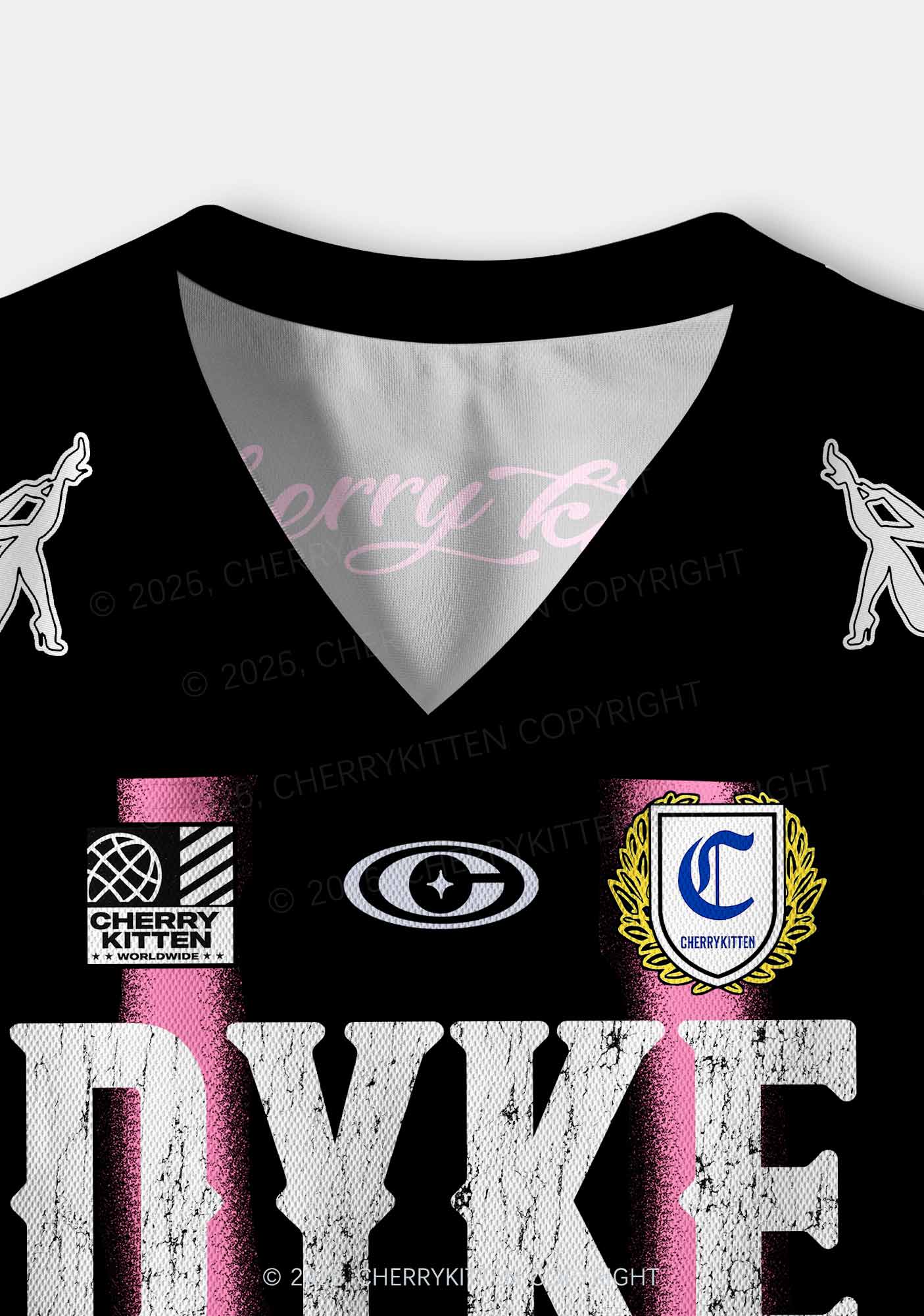 Retro Dyke Pride Y2K Crop Sport Jersey Shirts Cherrykitten