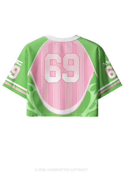 Femme Fatale Pride Y2K Crop Sport Jersey Shirts Cherrykitten