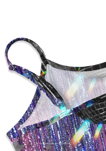 Capybaras Disco Night Y2K Print Cami Crop Top Cherrykitten
