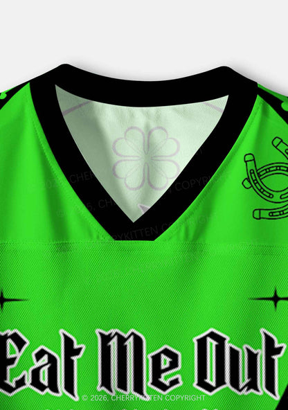 Custom Eat Me Out Im Irish St Patricks Y2K Crop Sport Jersey Shirts Cherrykitten