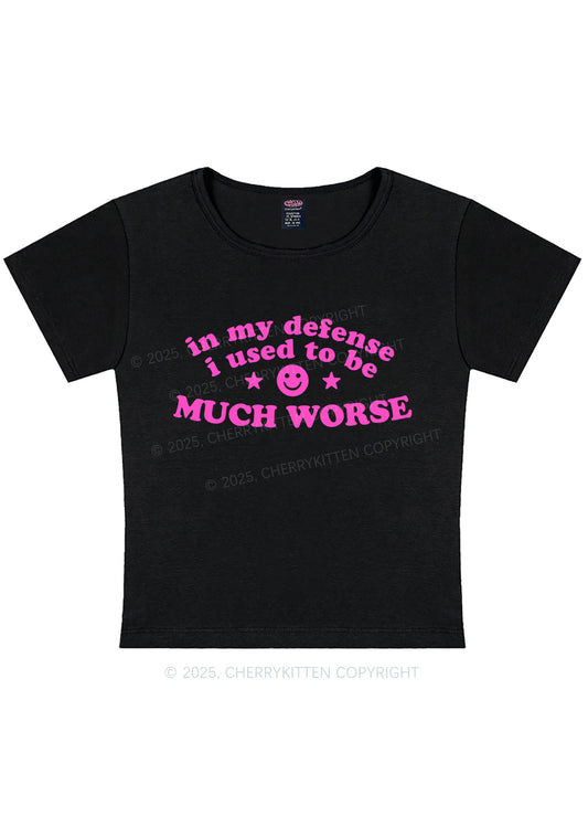 Much Worse Y2K Baby Tee Cherrykitten