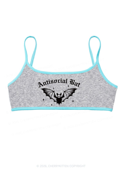 Halloween Antisocial Bat Y2K Super Crop Cami Cherrykitten