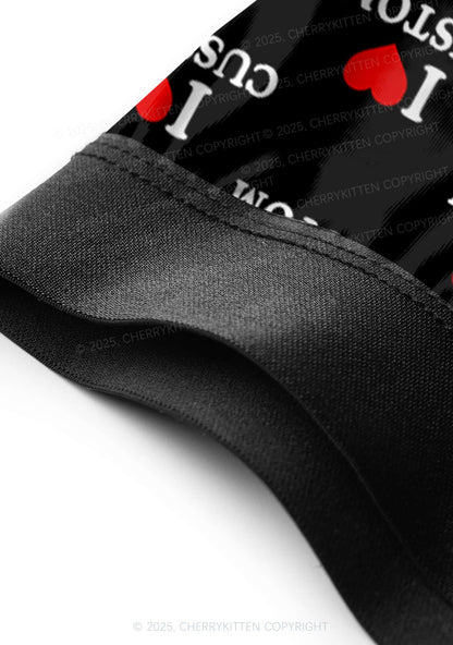 I Love Custom Valentine's Day Y2K Print Couples Boxer Briefs Set Cherrykitten