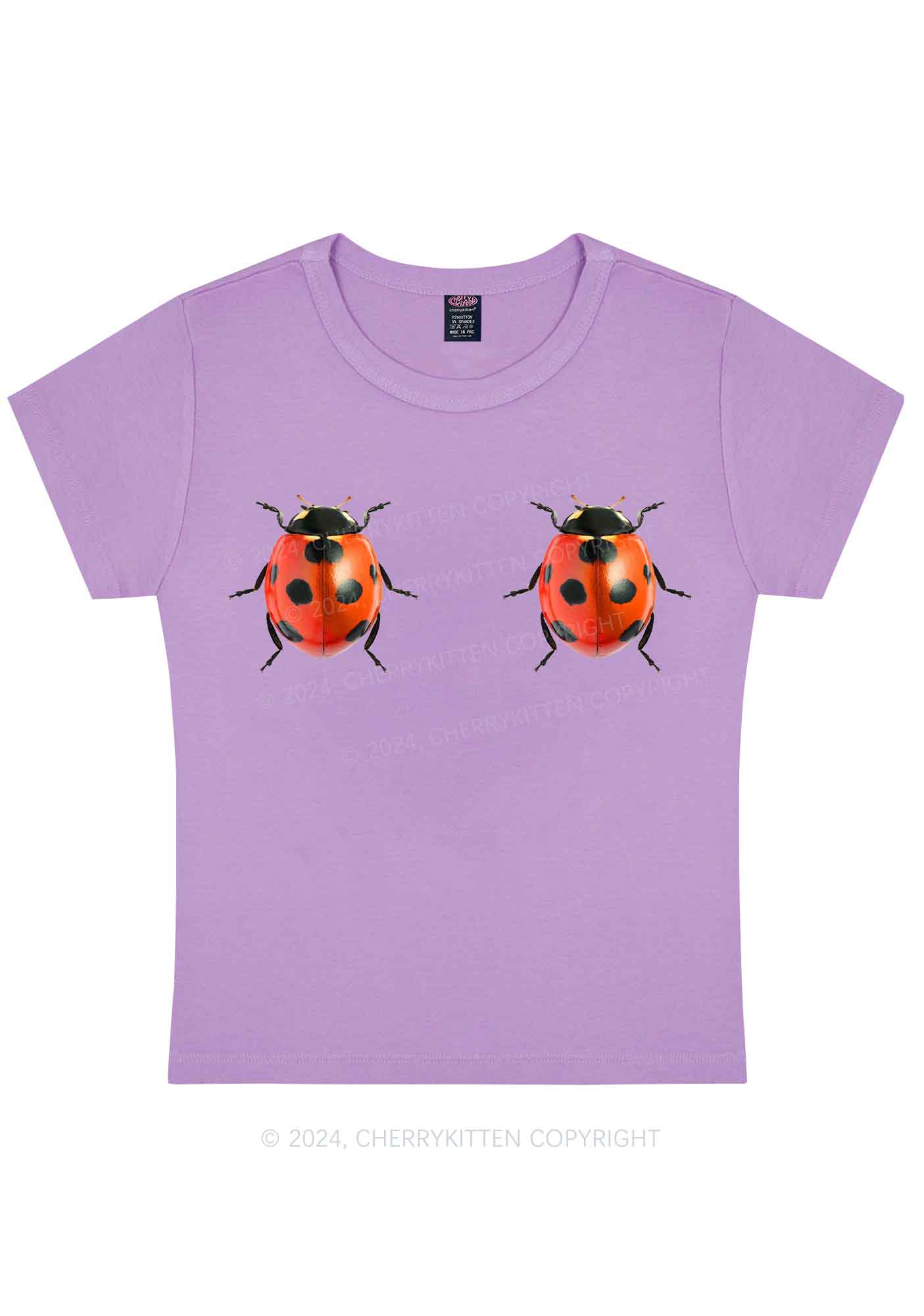 Ladybugs Y2K Baby Tee Cherrykitten