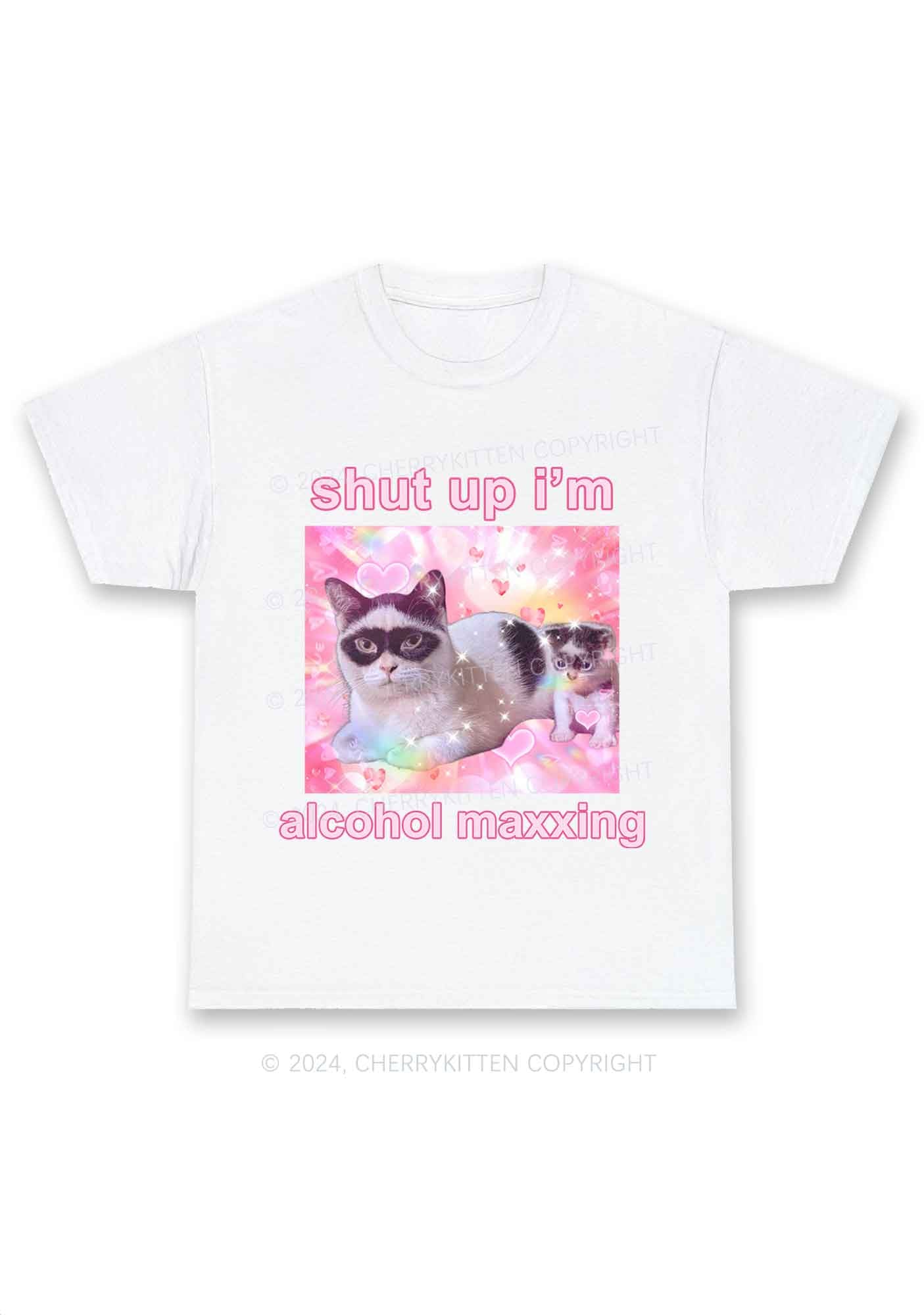 I'm Alcohol Maxxing Y2K Chunky Shirt Cherrykitten