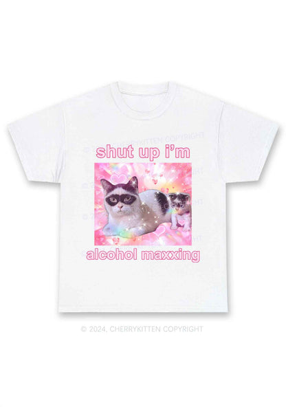 I'm Alcohol Maxxing Y2K Chunky Shirt Cherrykitten