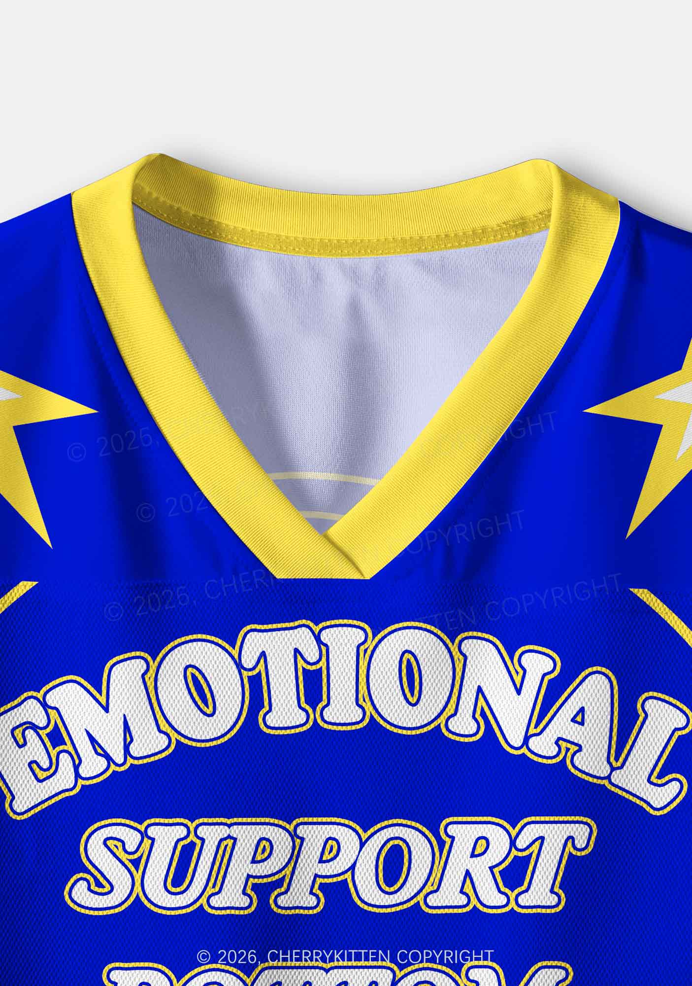 Emotional Support Bottom Pride Y2K Crop Sport Jersey Shirts Cherrykitten