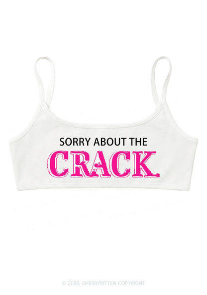Sorry About The Crack Y2K Super Crop Cami Cherrykitten