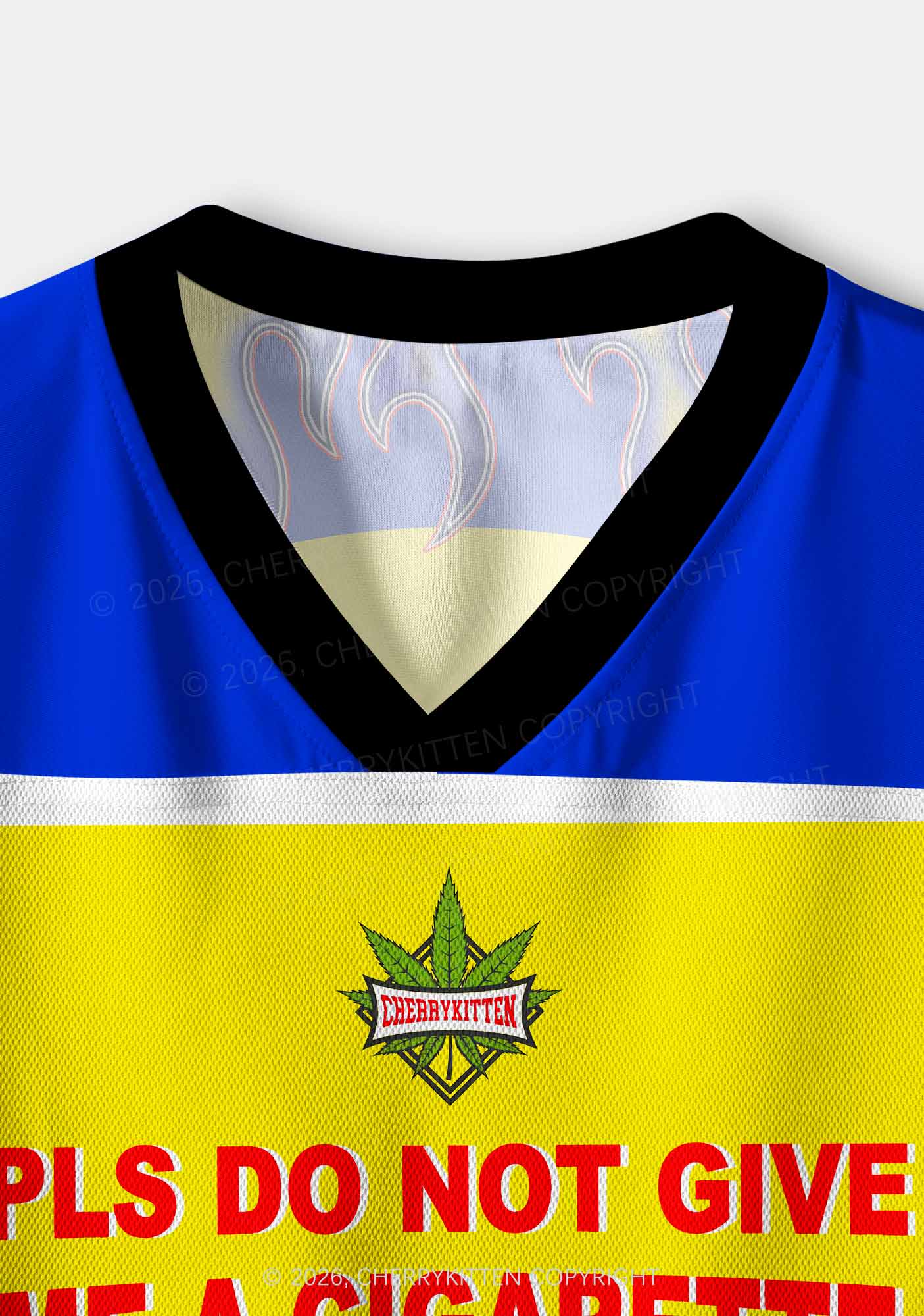 Dont Give Me Cigarette Y2K Crop Sport Jersey Shirts Cherrykitten