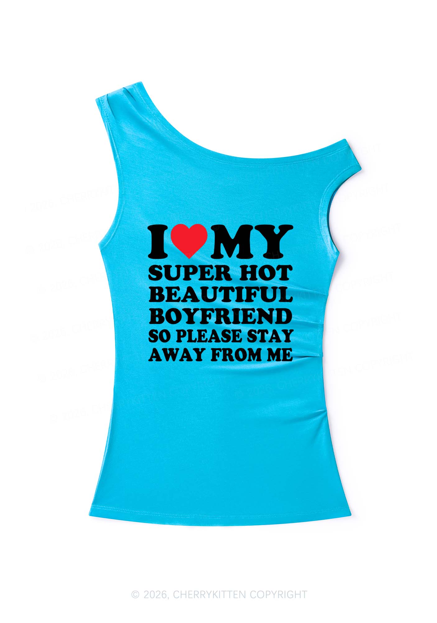 My Super Hot Boyfriend Y2K Off Shoulder Tank Top Cherrykitten