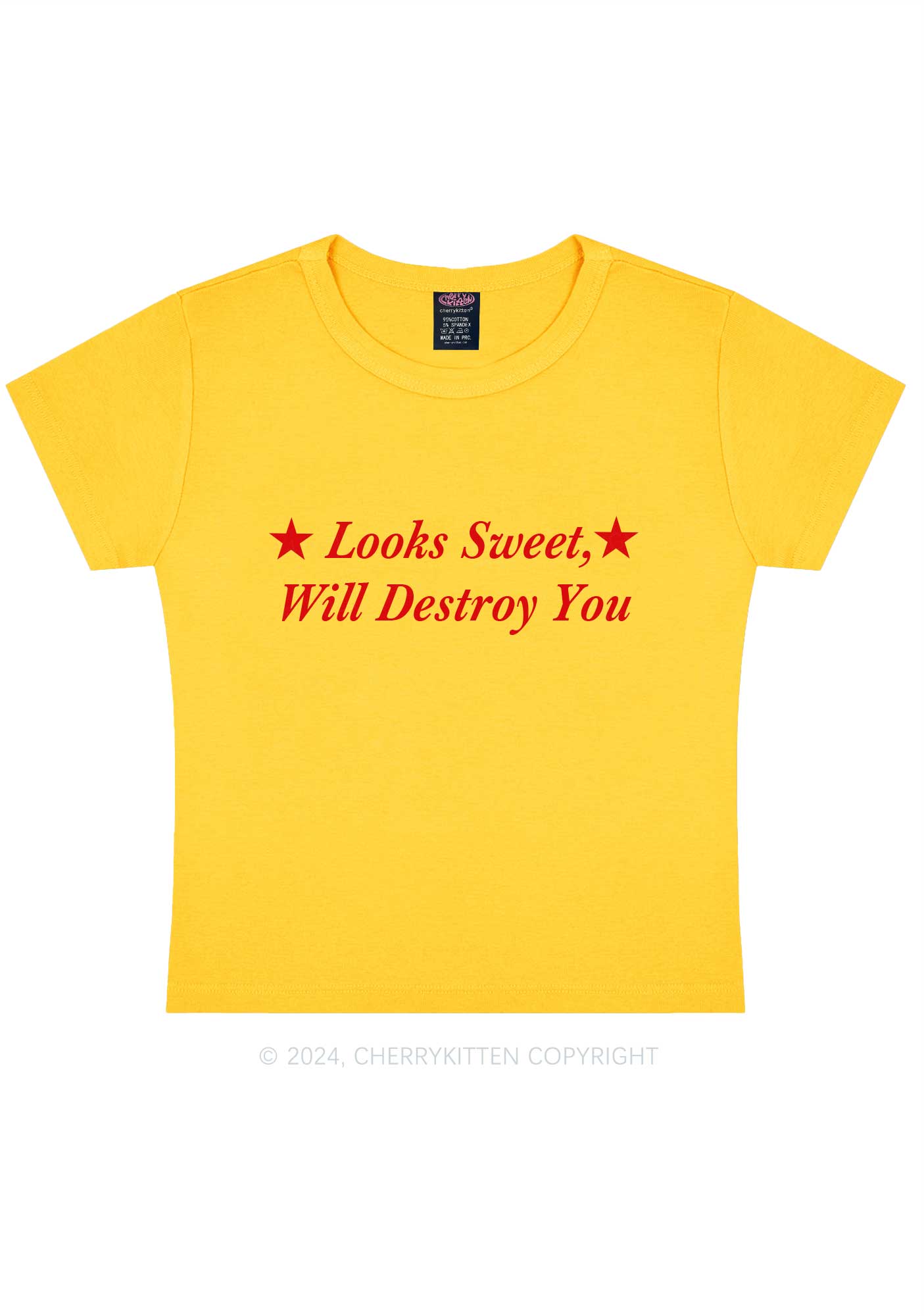 Sweet Destroy You Y2K Baby Tee Cherrykitten