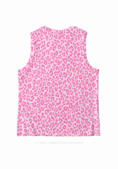Pink Leopard Y2K Mesh Muscle Tank Cherrykitten