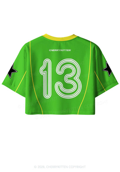Custom Kiss Me Im Italian St Patricks Y2K Crop Sport Jersey Shirts Cherrykitten
