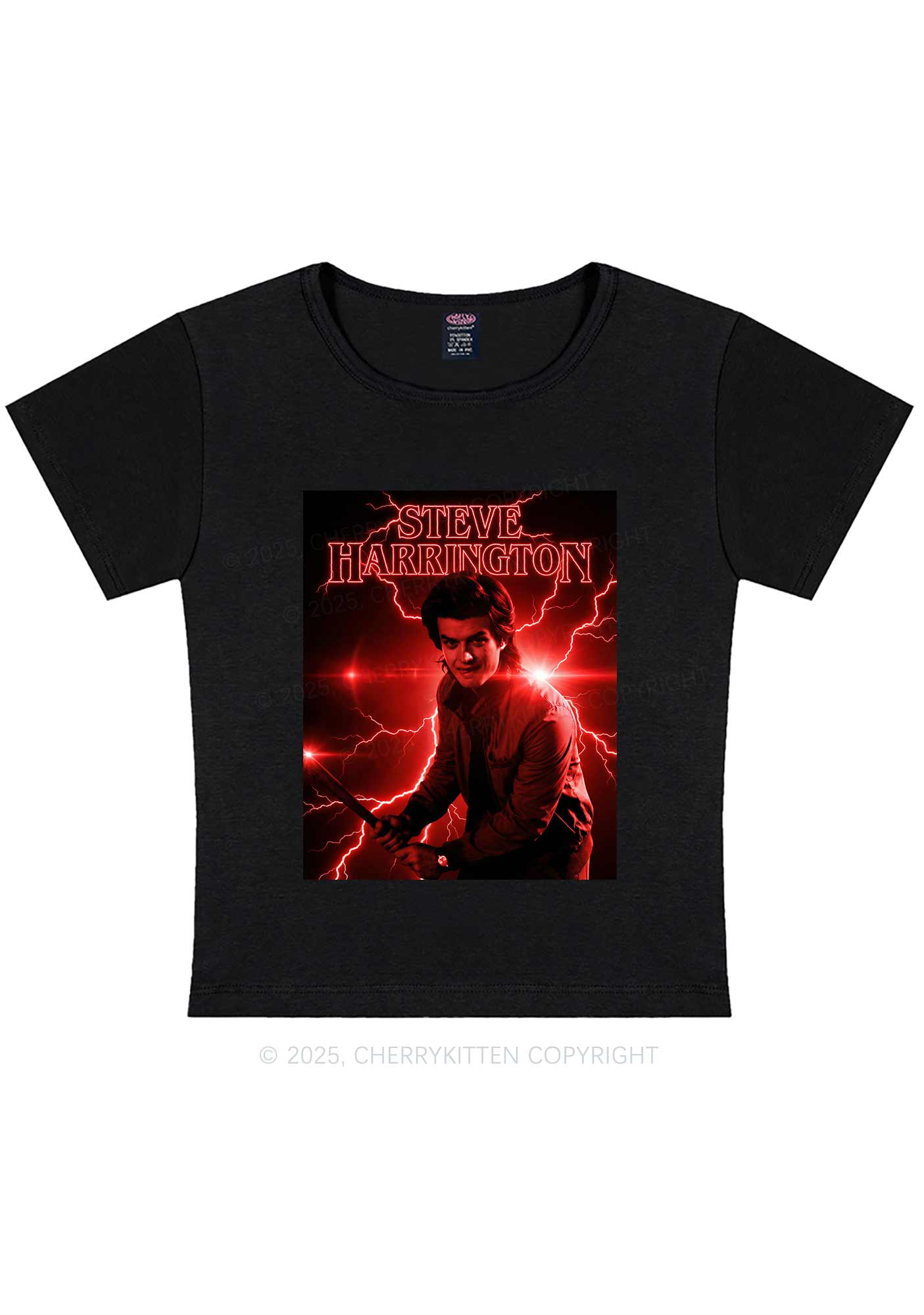 SH Red Lightning Y2K Baby Tee Cherrykitten