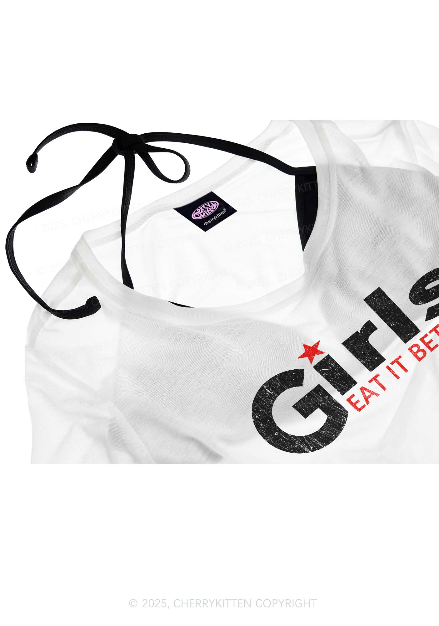 Girls Eat It Better Pride Y2K Sheer Crop Tee Cherrykitten