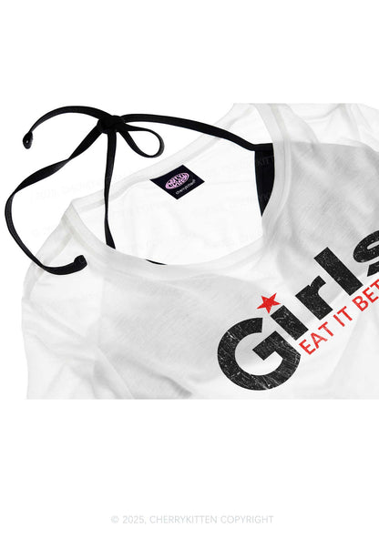 Girls Eat It Better Pride Y2K Sheer Crop Tee Cherrykitten