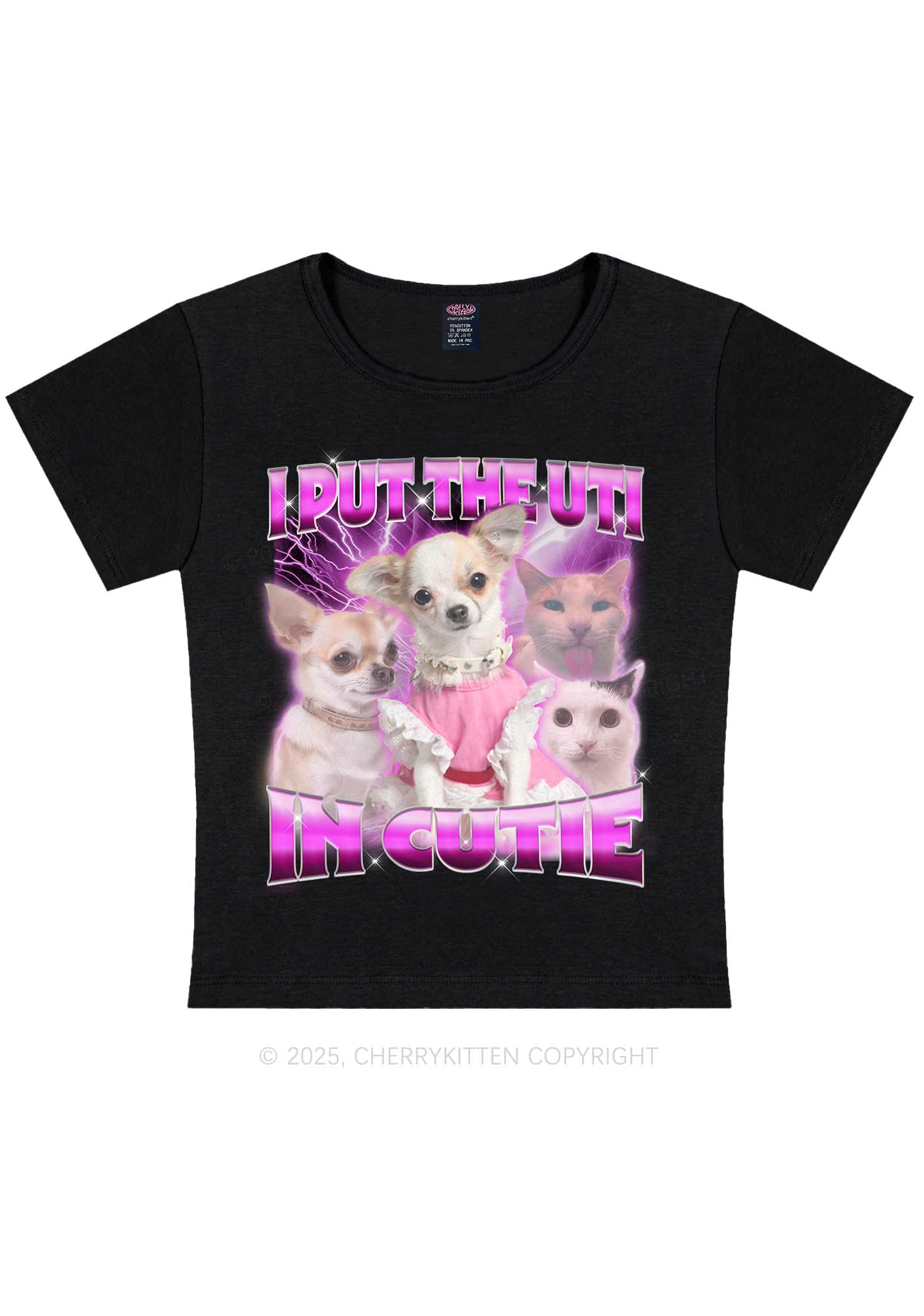 Put UTI In Cutie Y2K Baby Tee Cherrykitten