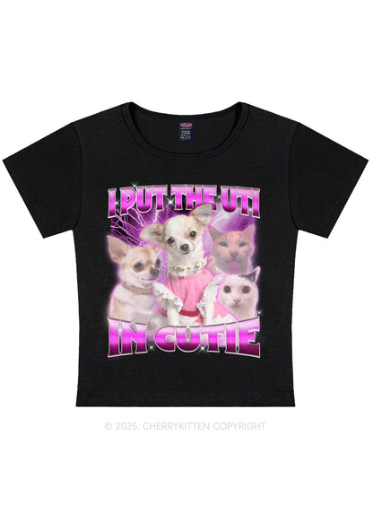Put UTI In Cutie Y2K Baby Tee Cherrykitten