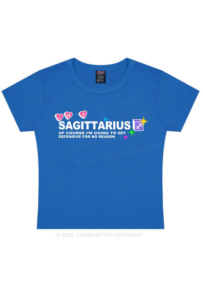 I'm A Sagittarius Y2K Baby Tee Cherrykitten