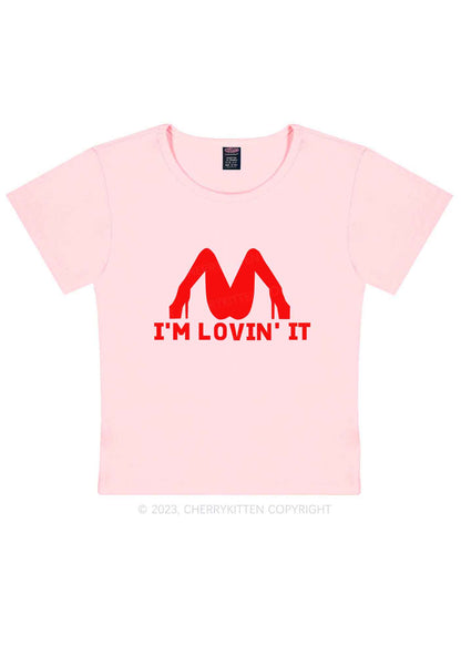 I'm Loving It Y2K Baby Tee Cherrykitten