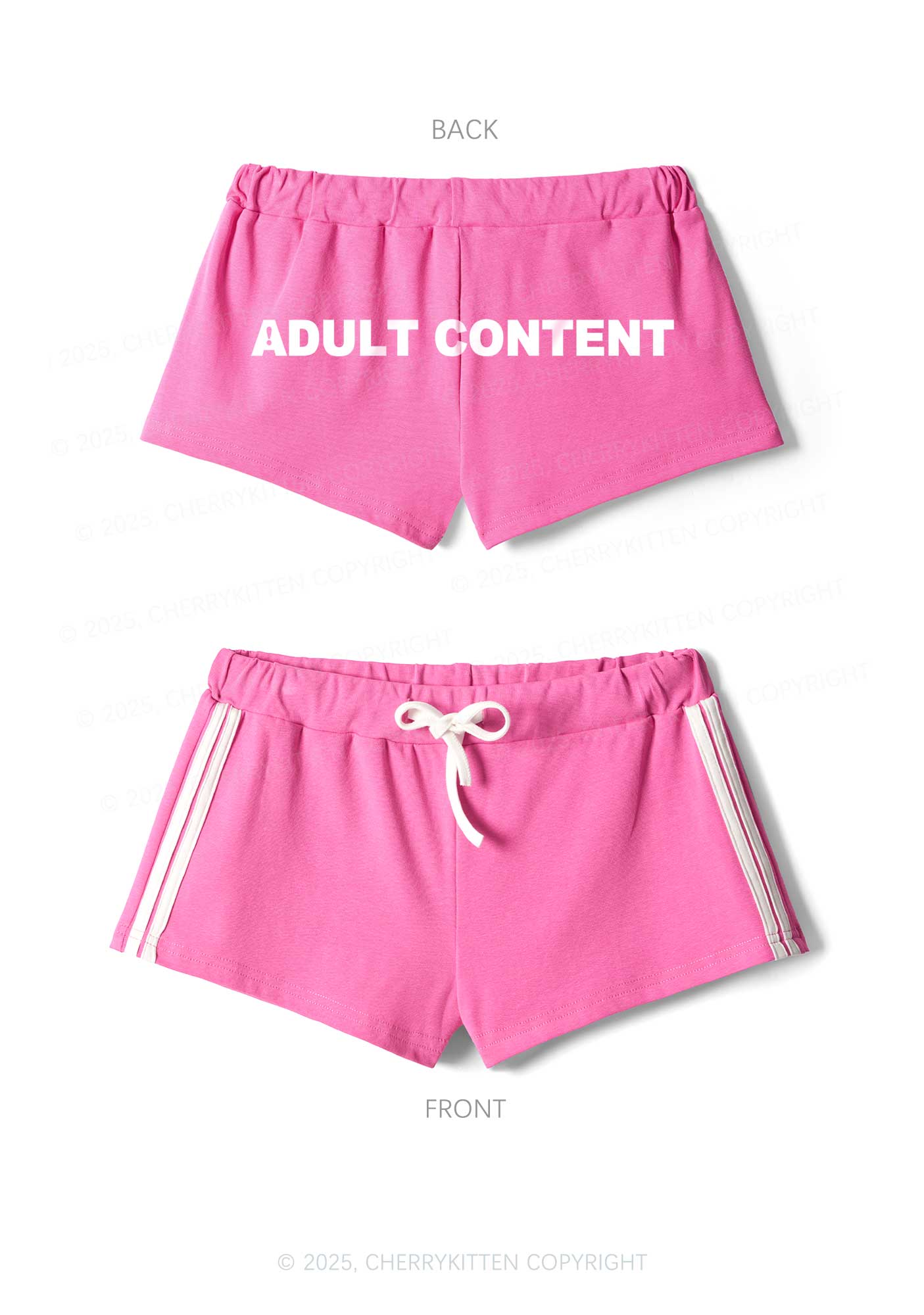 Adult Content Y2K Drawstring Mini Shorts Cherrykitten