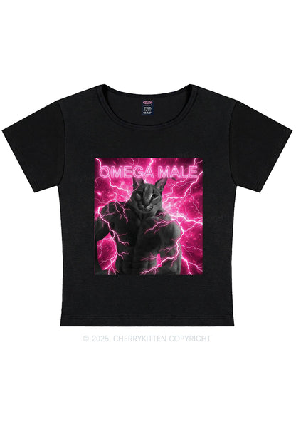 Omega Male Y2K Baby Tee Cherrykitten