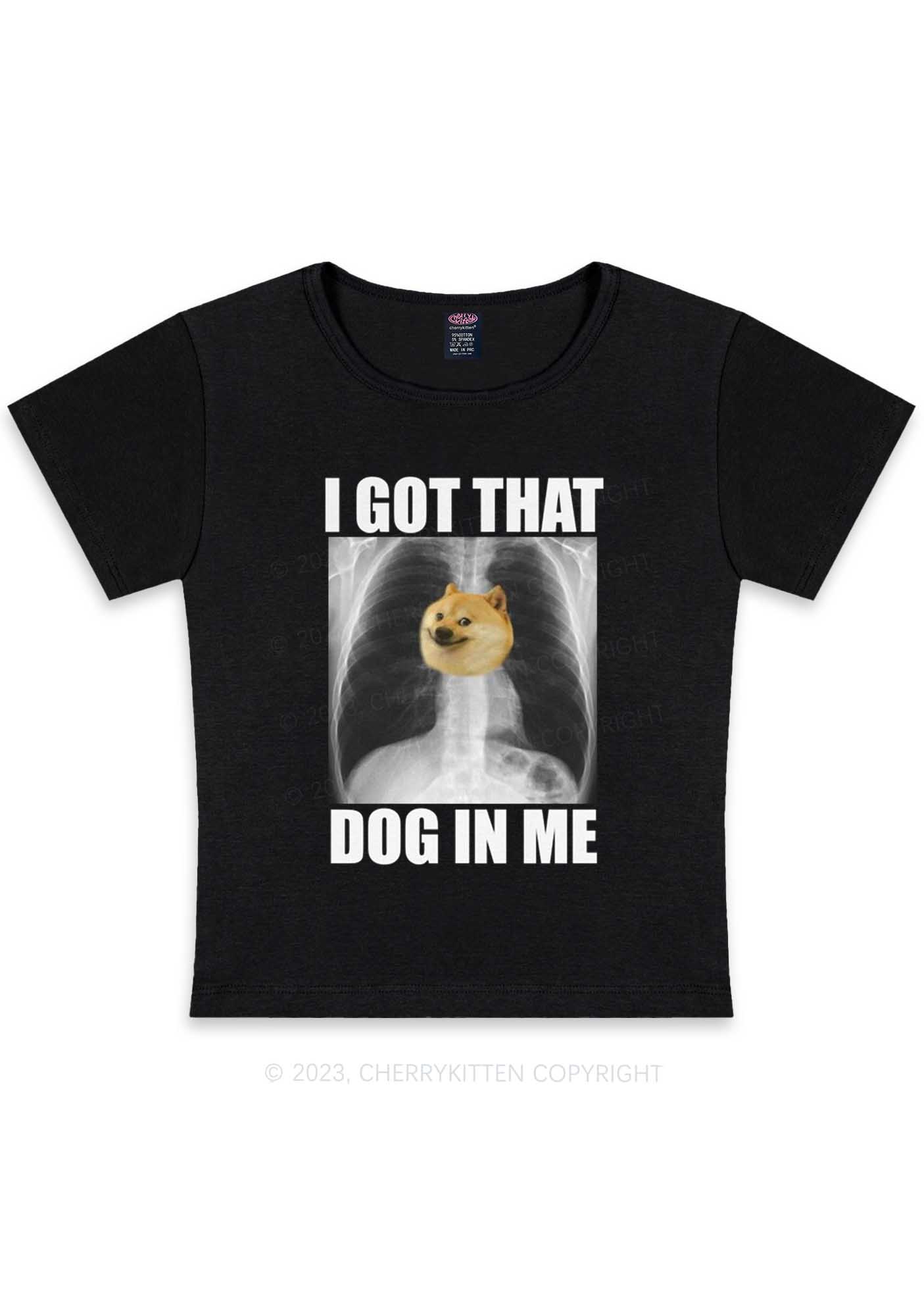 Curvy I Got That Dog Y2K Baby Tee Cherrykitten