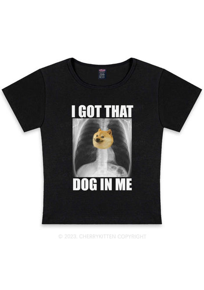 Curvy I Got That Dog Y2K Baby Tee Cherrykitten