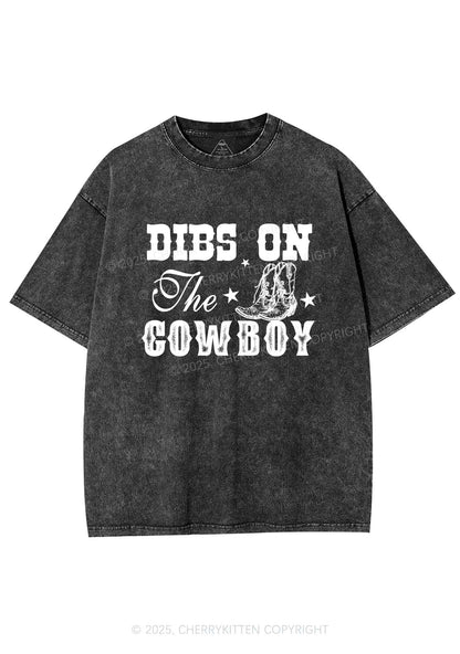 Dibs On The Cowboy Y2K Shirts Washed Tee Cherrykitten