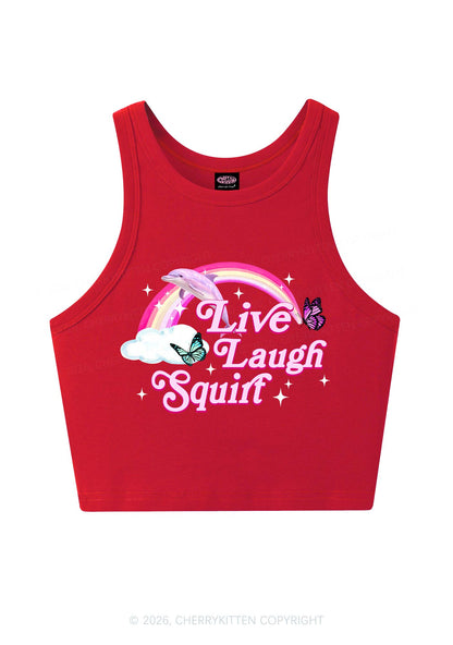 Live Laugh Squirt Y2K Crop Tank Top Cherrykitten