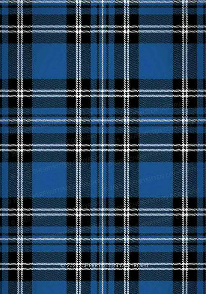 Blue Plaid Y2K Print Cami Shorts Pajama Set Cherrykitten