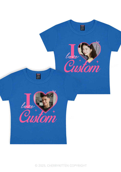 I Love Custom Y2K Valentine's Day Baby Tee Cherrykitten
