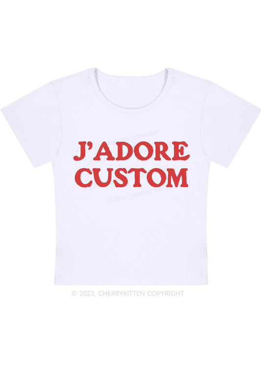 J'adore Custom Y2K Baby Tee Cherrykitten