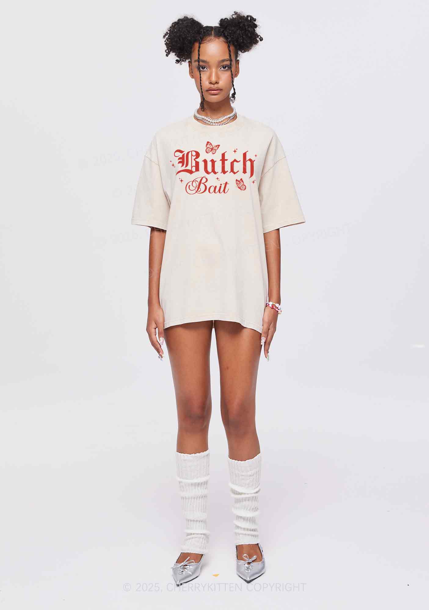 Butch Bait Pride Y2K Shirts Washed Tee Cherrykitten