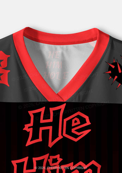He Him Hole Pride Y2K Crop Sport Jersey Shirts Cherrykitten