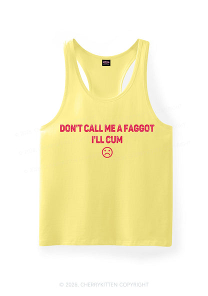 Dont Call Me Faggot Pride Y2K Men Racerback Tank Top Cherrykitten