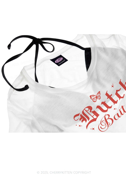 Butch Bait Pride Y2K Sheer Crop Tee Cherrykitten