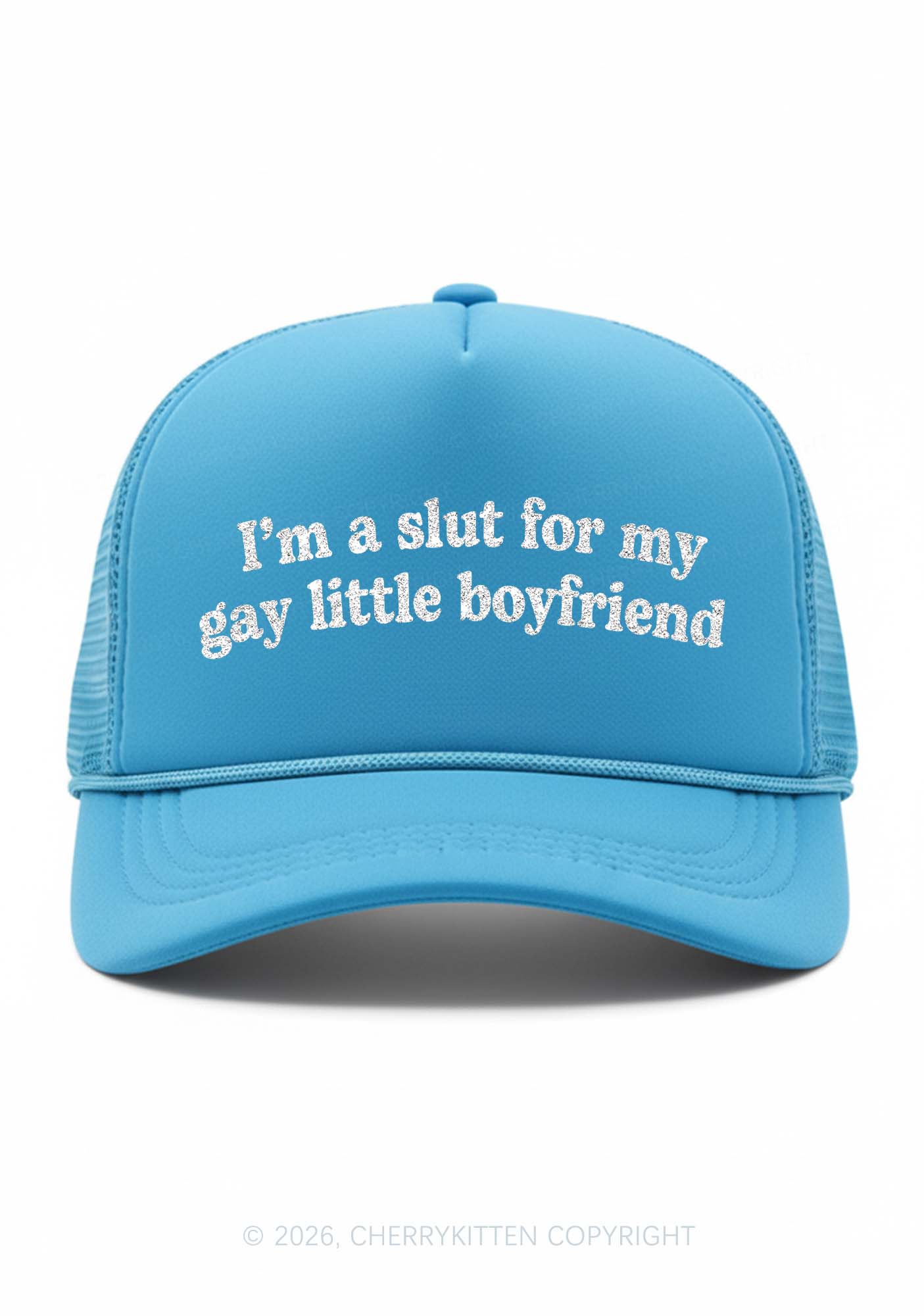 Glitter Slxt For My Gay BF Pride Y2K Trucker Hat Cherrykitten