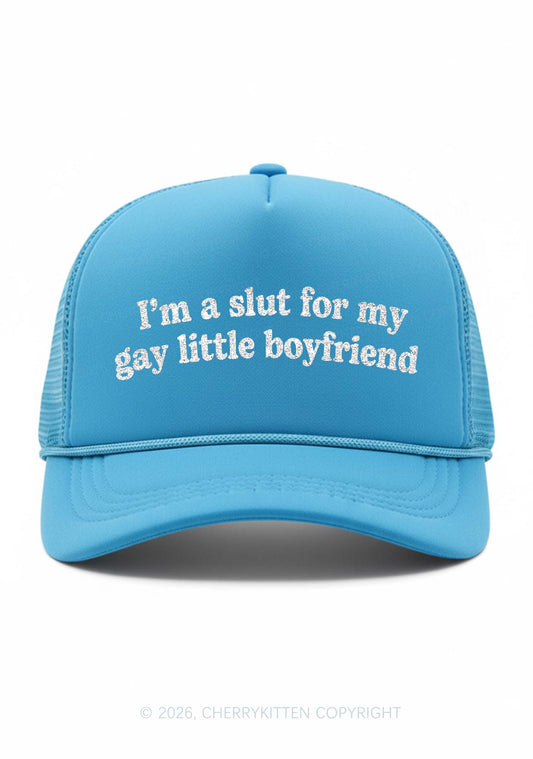 Glitter Slxt For My Gay BF Pride Y2K Trucker Hat Cherrykitten