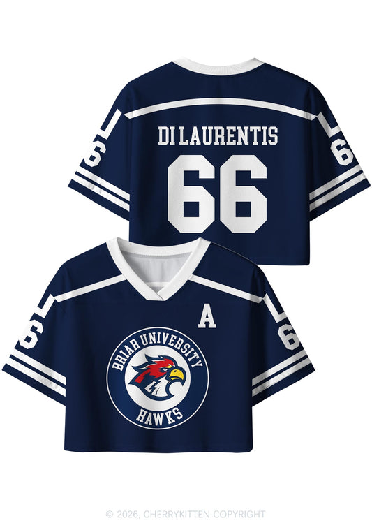 College Hockey Team DL Y2K Crop Sport Jersey Shirts Cherrykitten