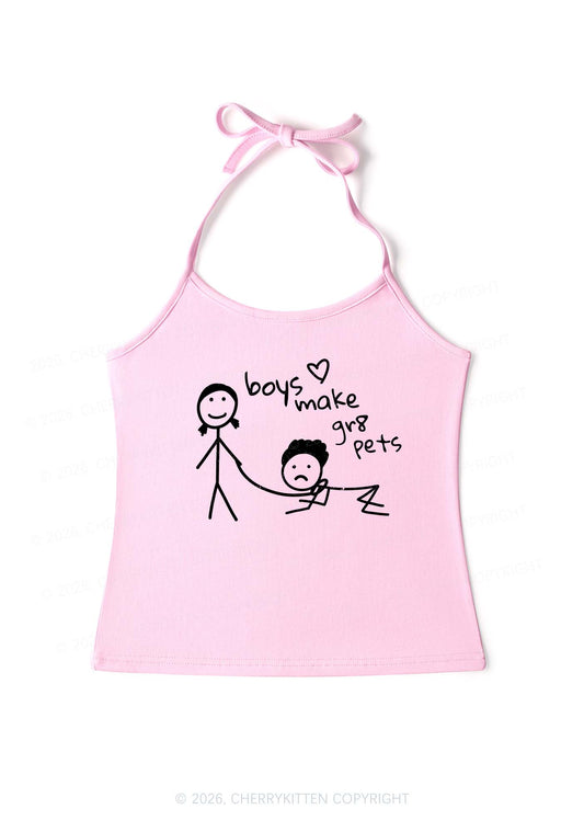 Boys Make Gr8 Pets Y2K Halter Neck Cami Cherrykitten