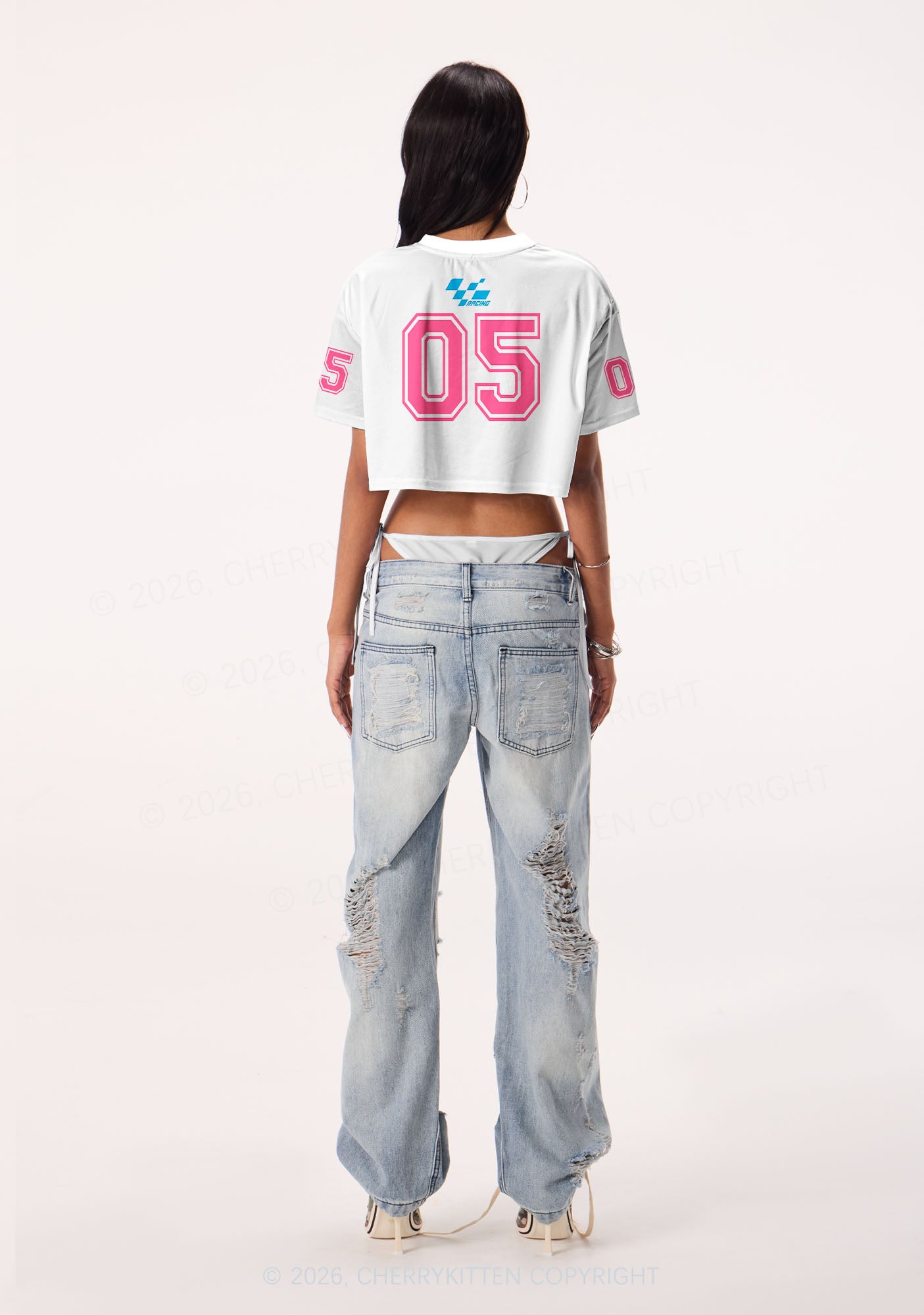 Custom Pink BDSM Y2K Crop Sport Jersey Shirts Cherrykitten